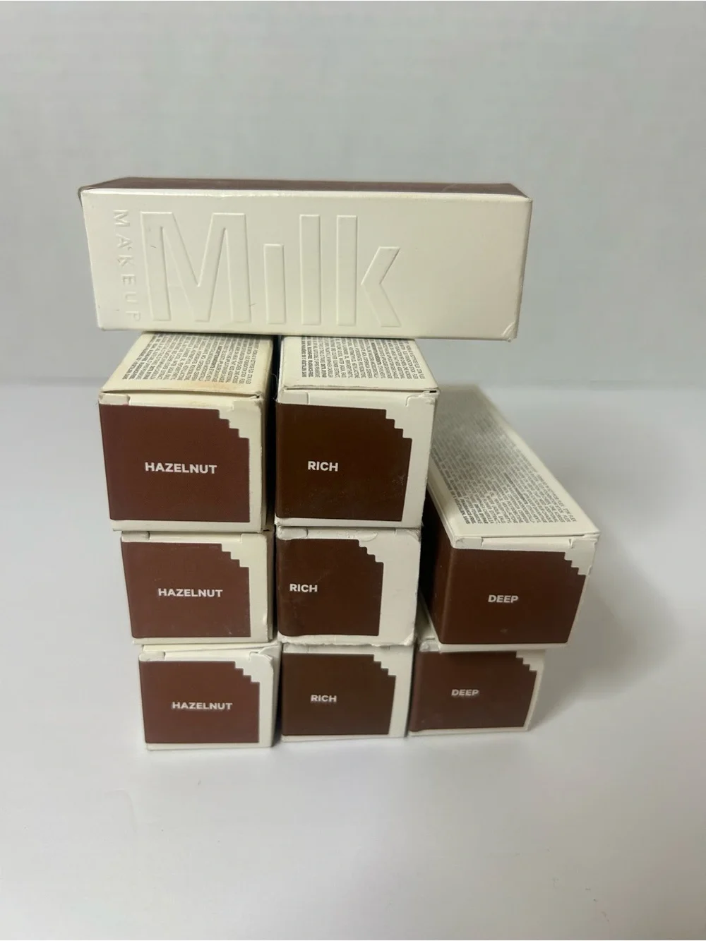 9 Lot Milk Makeup Flex Foundation Stick Full size 10g/0.35oz Hazelnut Rich Deep.